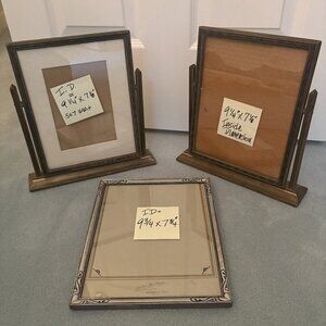 Lot of 3 Vintage Wood Photo Frames
